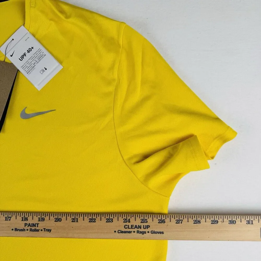 Nike Men's Dri-FIT UV Miler Short Sleeve Running Activewear Shirt Yellow XXLarge
